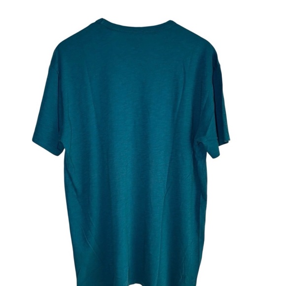 Todd Snyder Mens XXL T-shirt Short Sleeve Top Teal Pocket 100% Cotton 23x30 - Picture 2 of 6